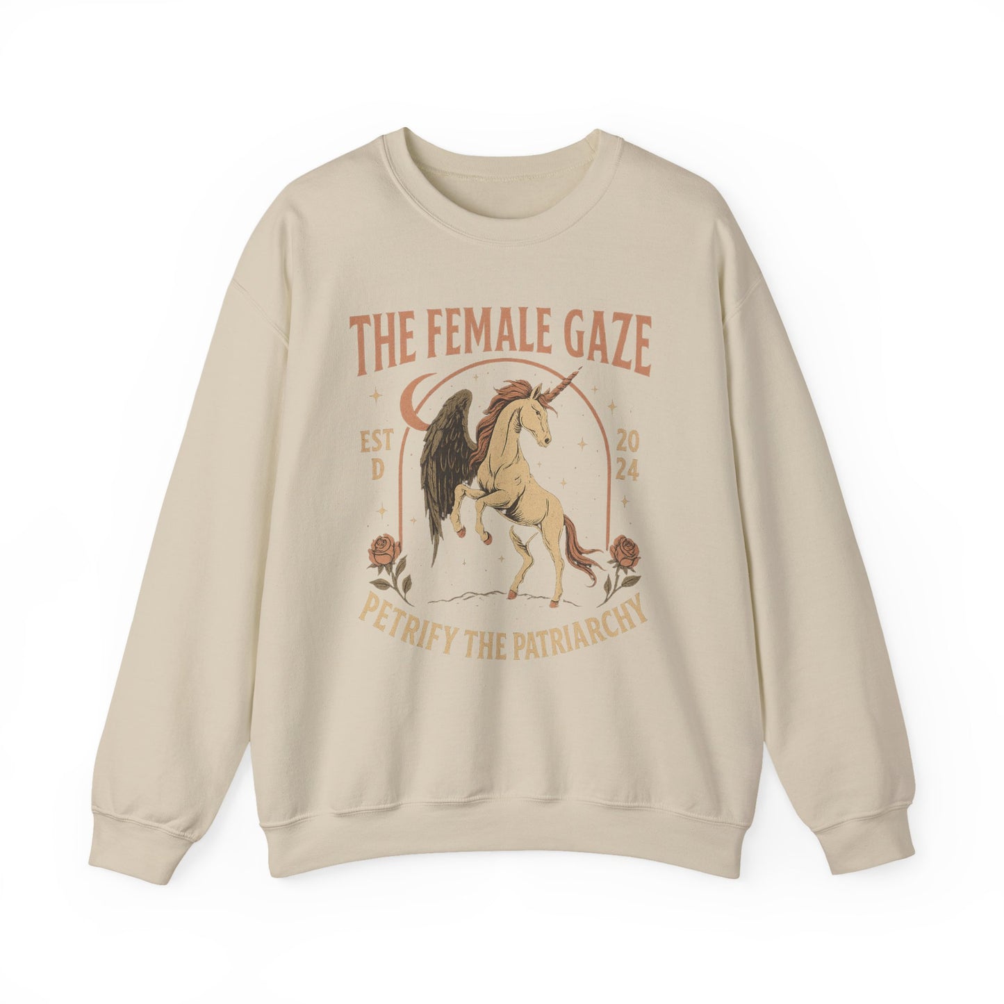 Unicorn Sweatshirt | Feminist Gift, Cozy Crewneck sweater, Medusa Unicorn Fantasy Fashion