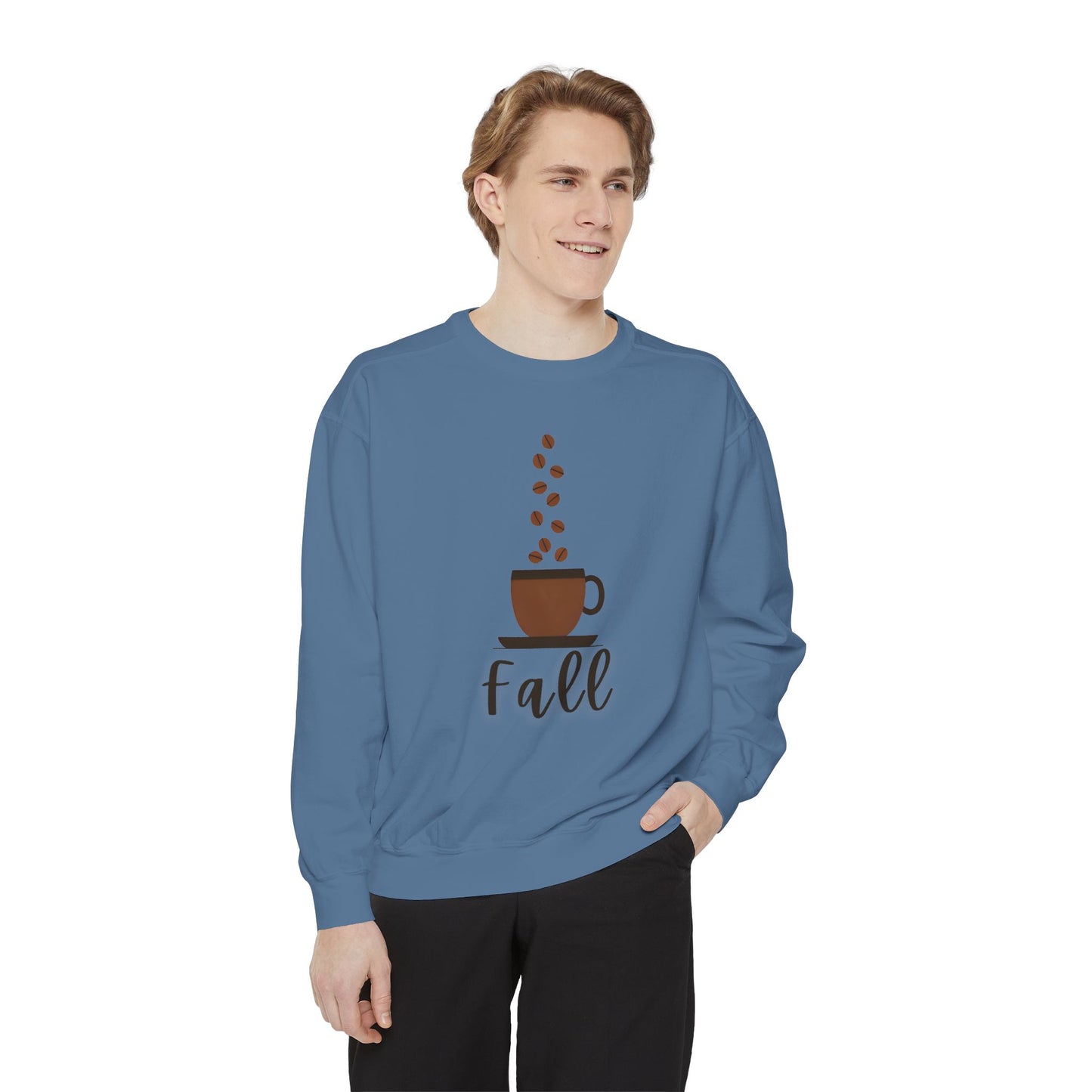 Fall Coffee Vibes Comfort Colors Sweatshirt, Cozy Sweatshirt, Trendy Fall Apparel, Gift for Coffee Lovers, Autumn Fashion