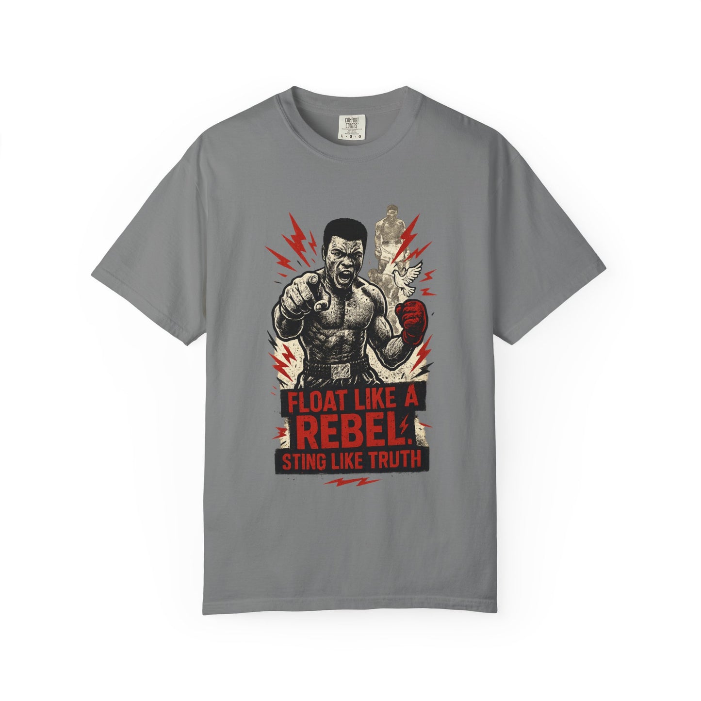 Rebel Spirit T-Shirt, Muhammad Ali Shirt, Gift for Fighters, Motivational Tee for Boxing Fans, Unisex Casual Wear, Sports Enthusiast Shirt