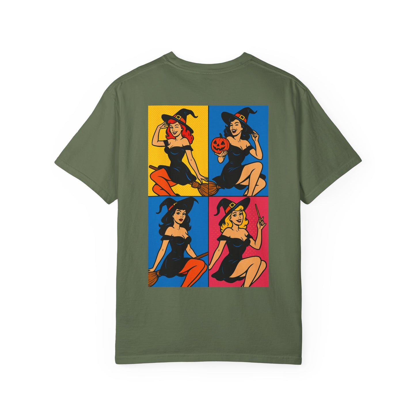 Playful Retro Witch T-shirt - Halloween Tee, Unisex Graphic Shirt, Gift for Her, Witchy Fashion, Cosplay Outfit