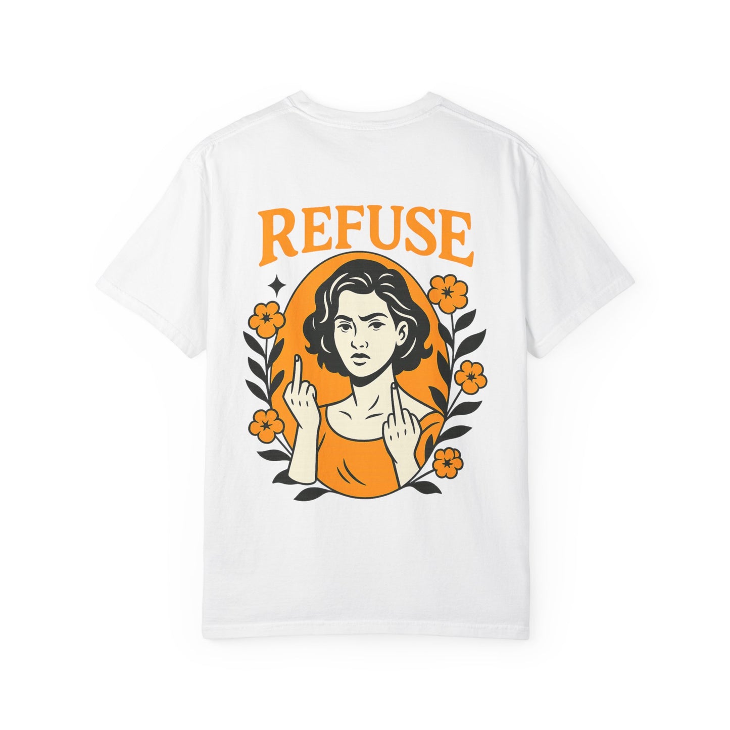 Trendy Graphic Tee for Bold Statement, Lemon & Refusal Design, Unisex Casual Wear, Gift for Friends, Streetwear Style