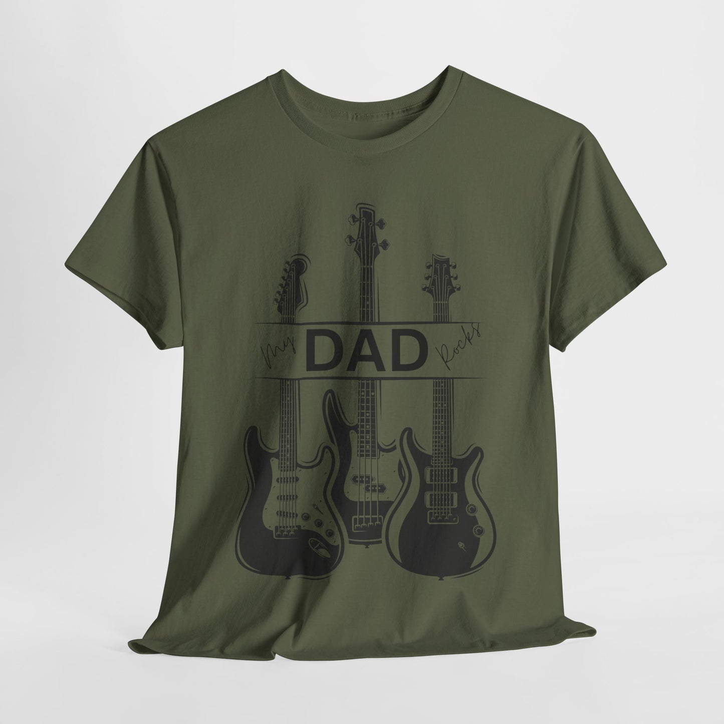 Guitar Dad Cotton Tee, Perfect Gift for Father's Day, Music Lover T-Shirt, Rock Star Dad Apparel
