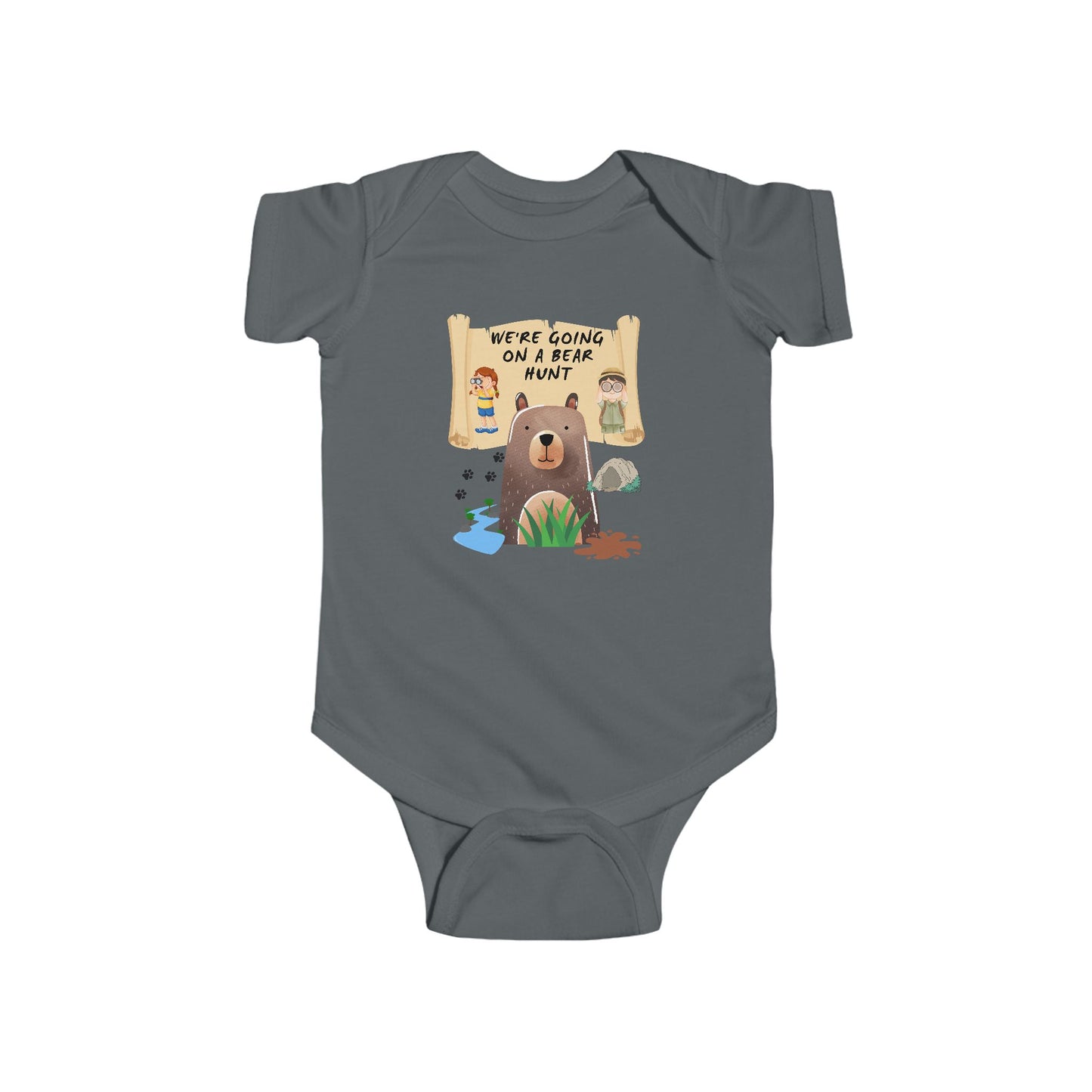 Baby Bodysuit - We're going on a Bear Hunt Story/Song Design, Infant Outfit, Animal Lover Gift, Toddler Clothing