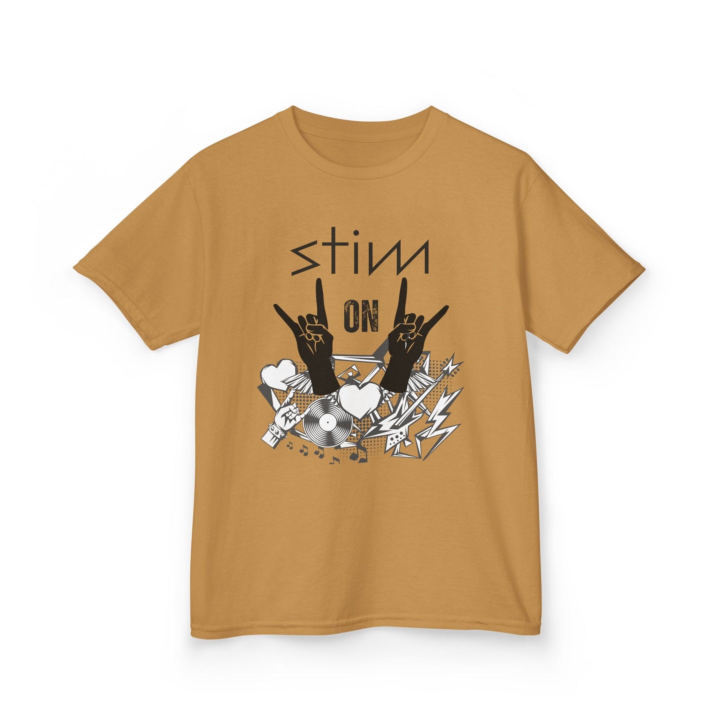 Kids Stim On Rock n Roll Heavy Cotton Tee