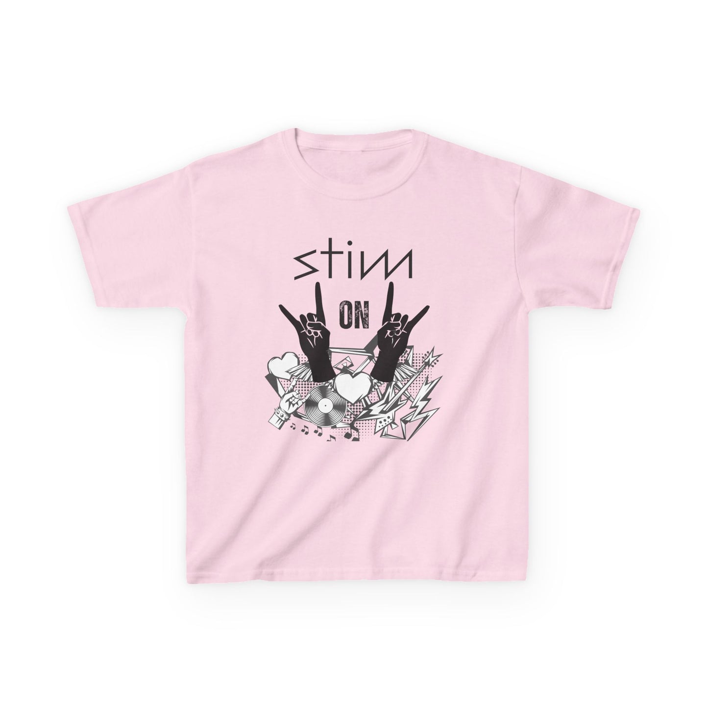 Kids Stim On Rock n Roll Heavy Cotton Tee
