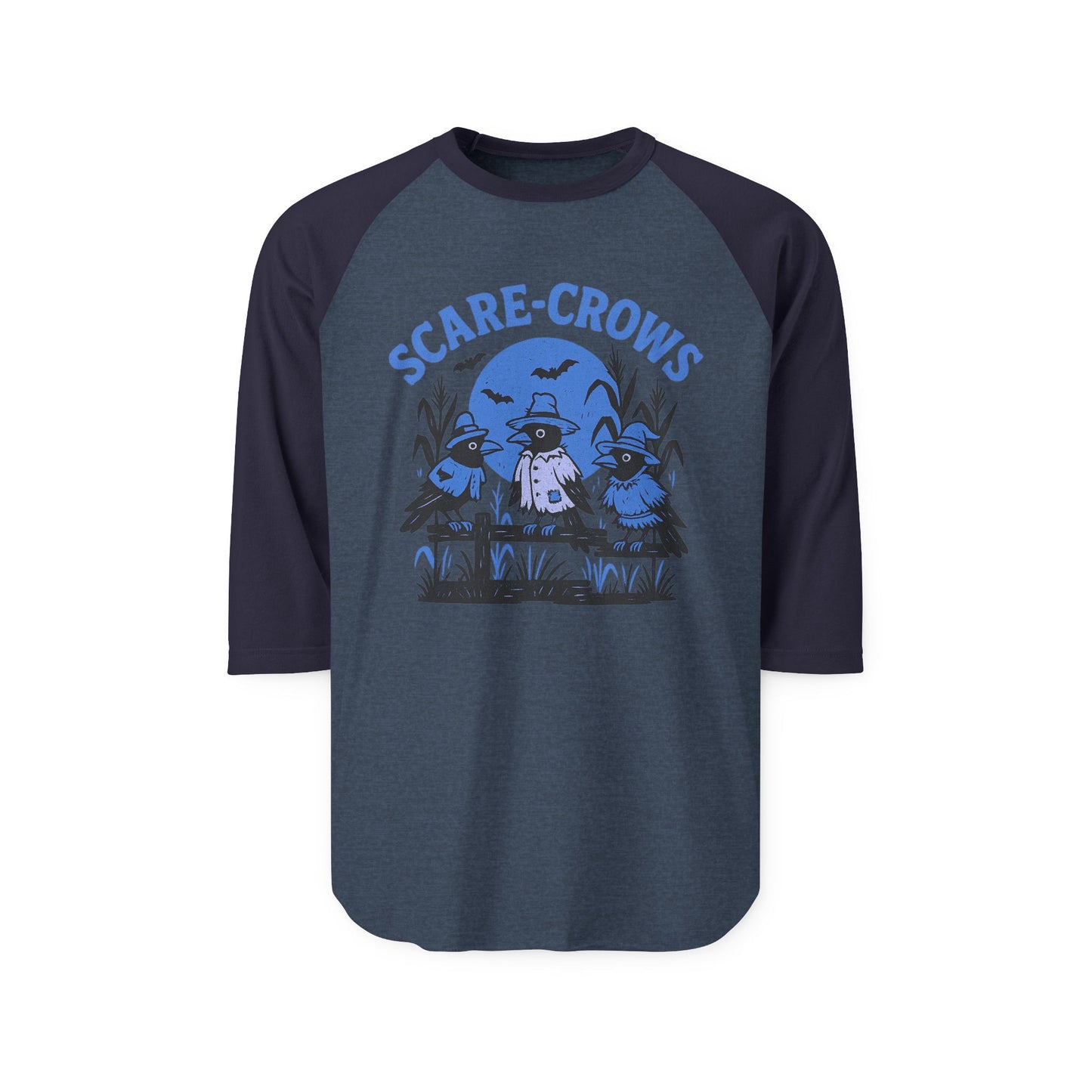 Halloween Scare-Crows Raglan Shirt, Unisex Fall Shirt, Pumpkin Spice Apparel, Spooky Season Fashion, Halloween Party Top