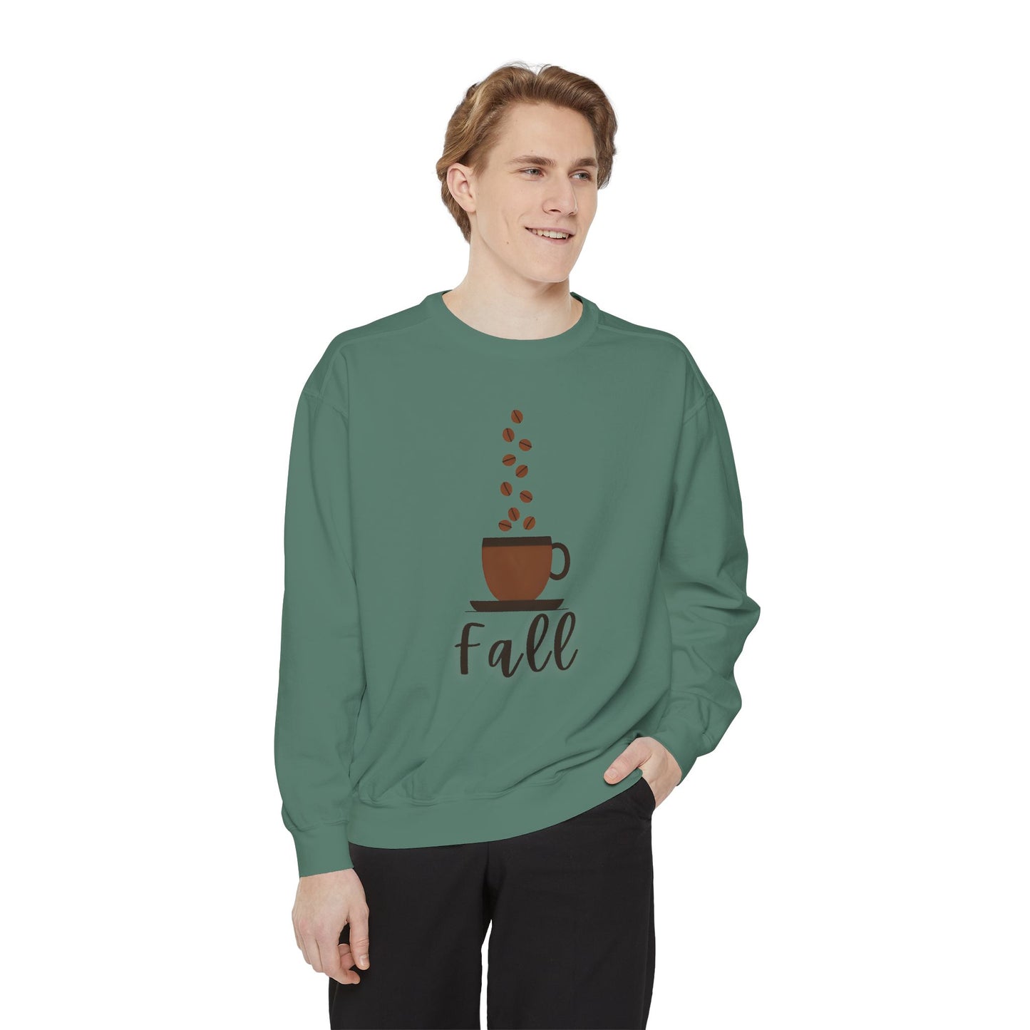 Fall Coffee Vibes Comfort Colors Sweatshirt, Cozy Sweatshirt, Trendy Fall Apparel, Gift for Coffee Lovers, Autumn Fashion