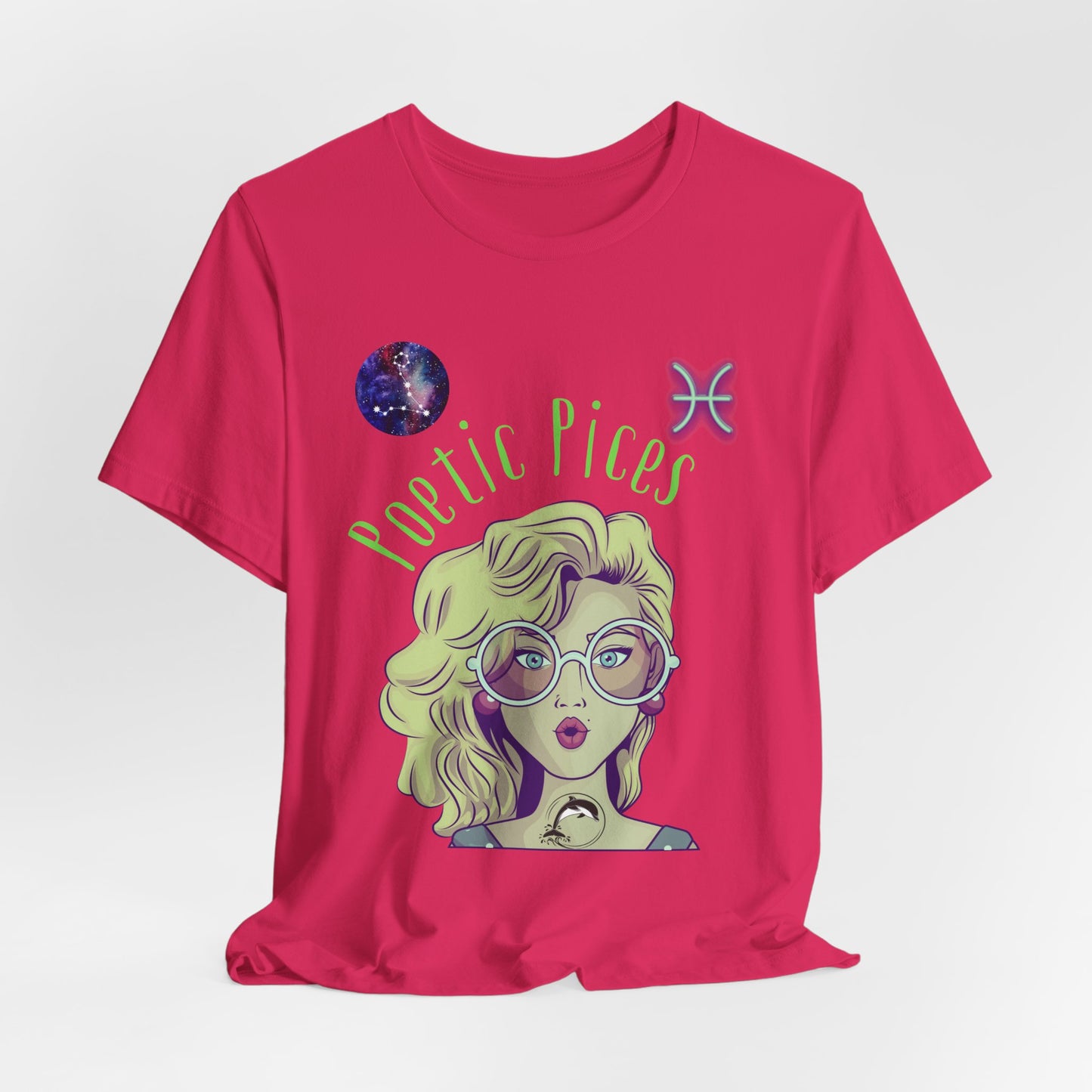 Pisces Zodiac Short Sleeve T-Shirt: Celestial Astrology Gift for Women