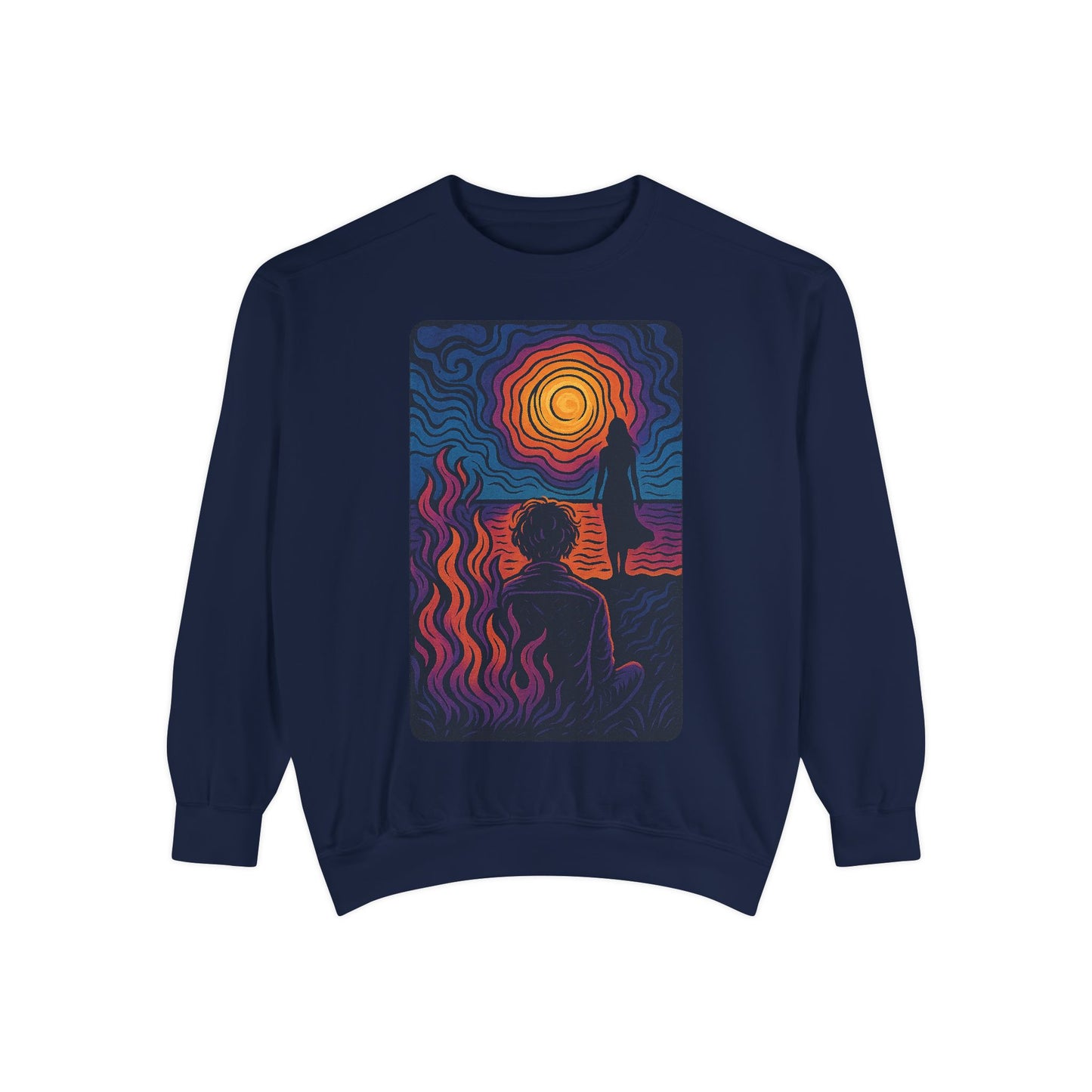 Unisex Garment-Dyed Song Lyric Sweatshirt, Gift for Music Lover, No Sunshine