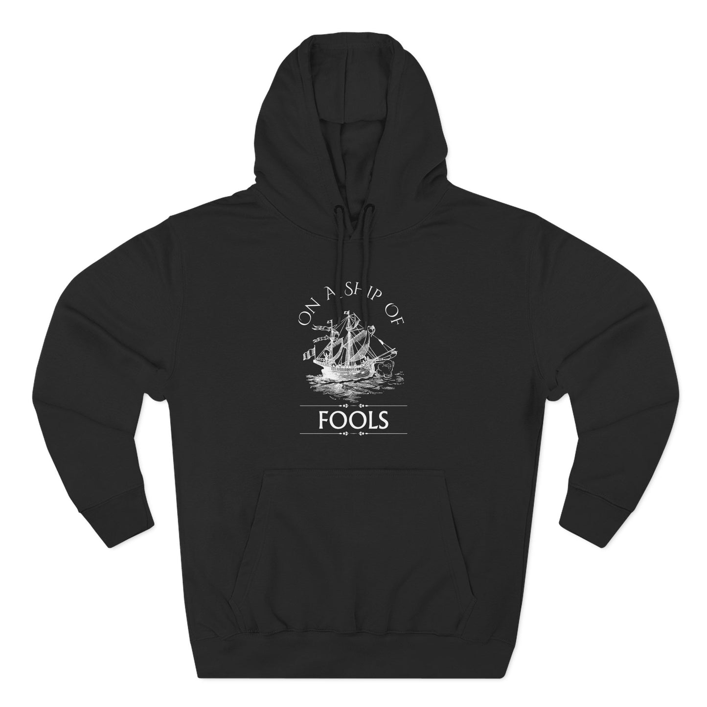 Men's Hoodie - "On a Ship of Fools" Design, Graphic Sweatshirt for Fall, Gift for Music Lovers, Gift for Him