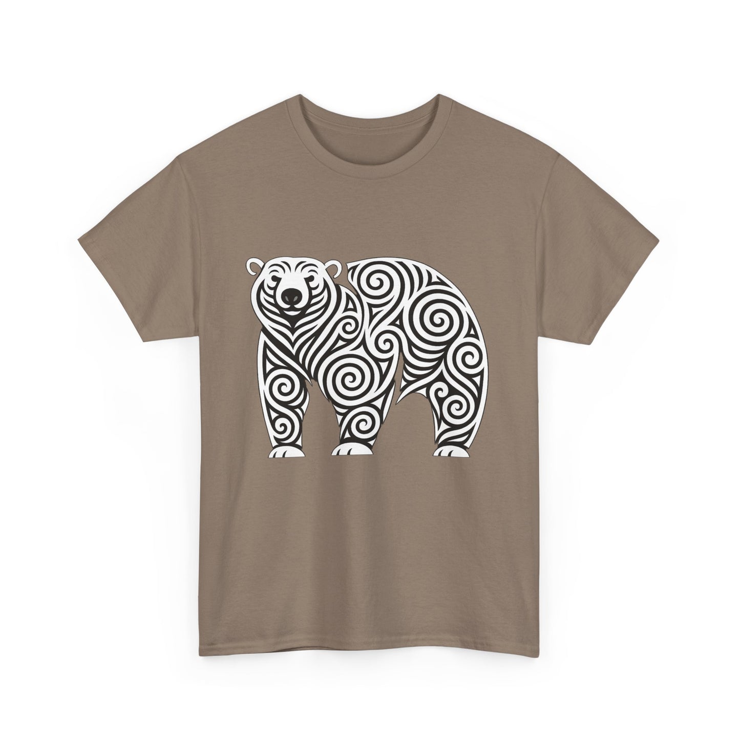 Stylish Bear Graphic Tee - Unisex Heavy Cotton T-Shirt, Animal Lover Gift, Unique Nature Apparel