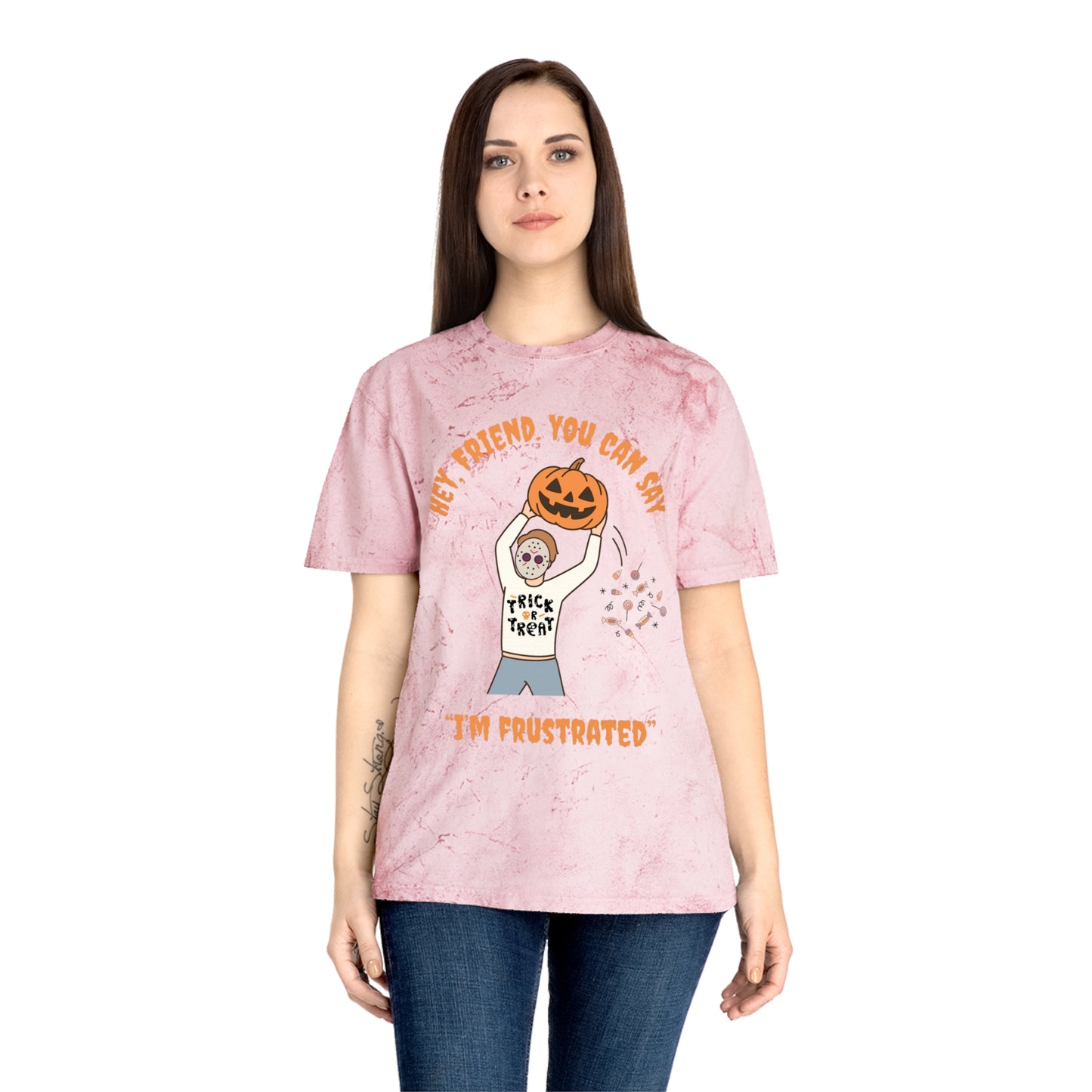 Colorful RBT Halloween ABA T-Shirt, Fun Fall Shirt, Trendy Graphic Tee, Unisex Halloween Apparel, Casual Wear, Pumpkin Design Shirt