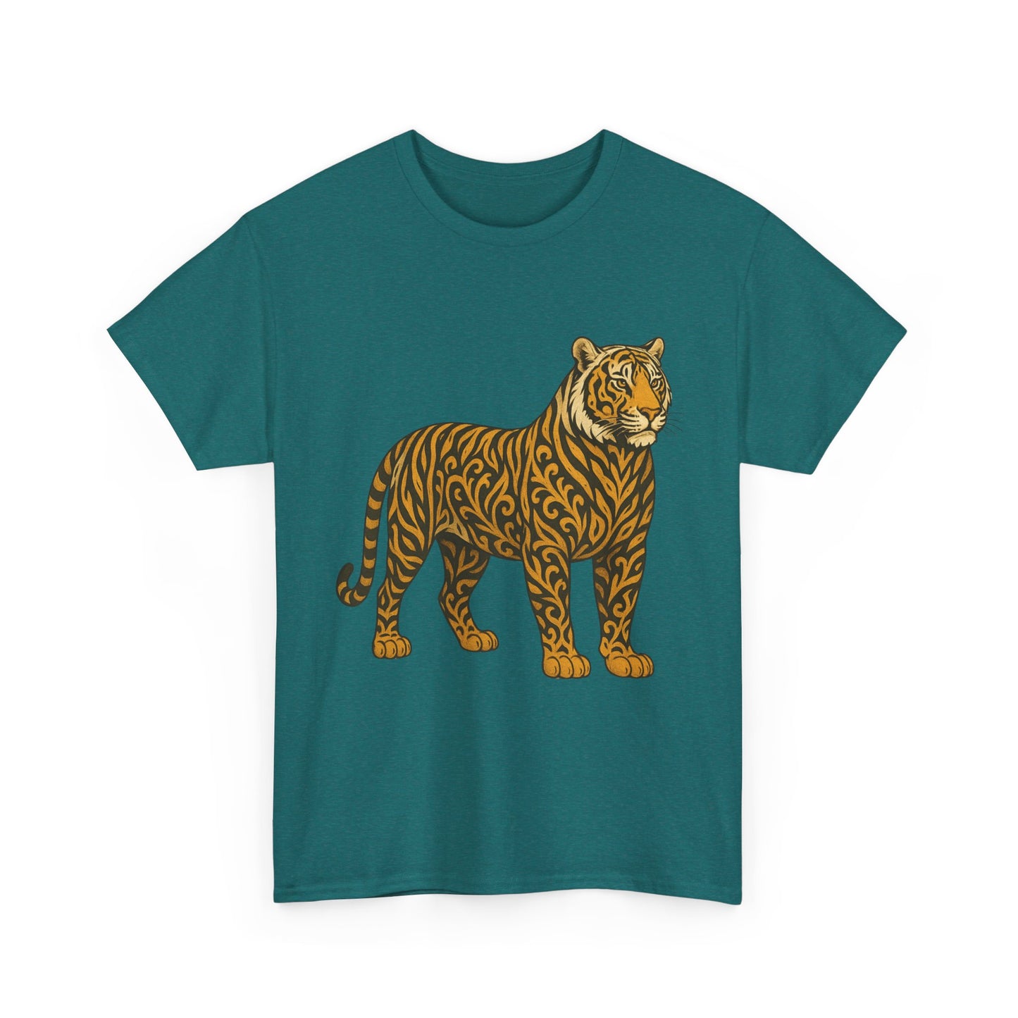 Tiger Graphic Unisex Heavy Cotton Tee | Animal Lover's Gift | Nature Enthusiast Shirt