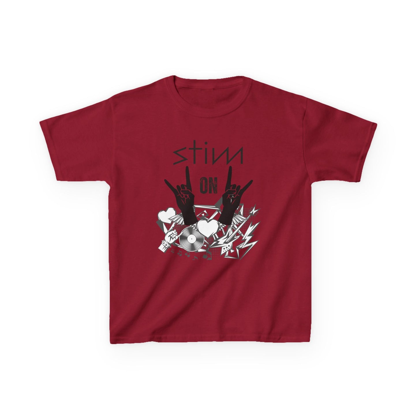 Kids Stim On Rock n Roll Heavy Cotton Tee