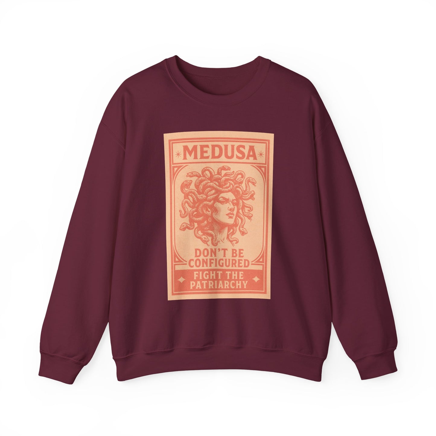 Medusa Sweatshirt - Fight the Patriarchy, Unisex Crewneck, Statement Apparel, Gift for Feminists, Comfortable Fashion