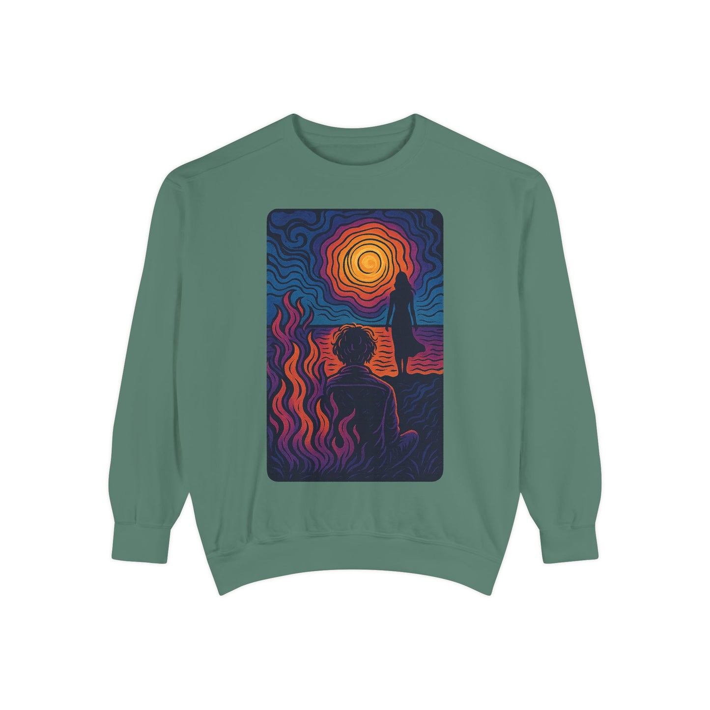 Unisex Garment-Dyed Song Lyric Sweatshirt, Gift for Music Lover, No Sunshine