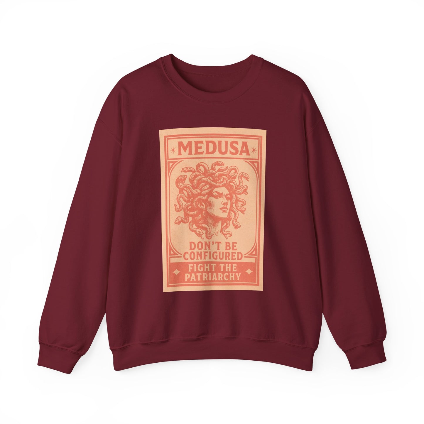 Medusa Sweatshirt - Fight the Patriarchy, Unisex Crewneck, Statement Apparel, Gift for Feminists, Comfortable Fashion