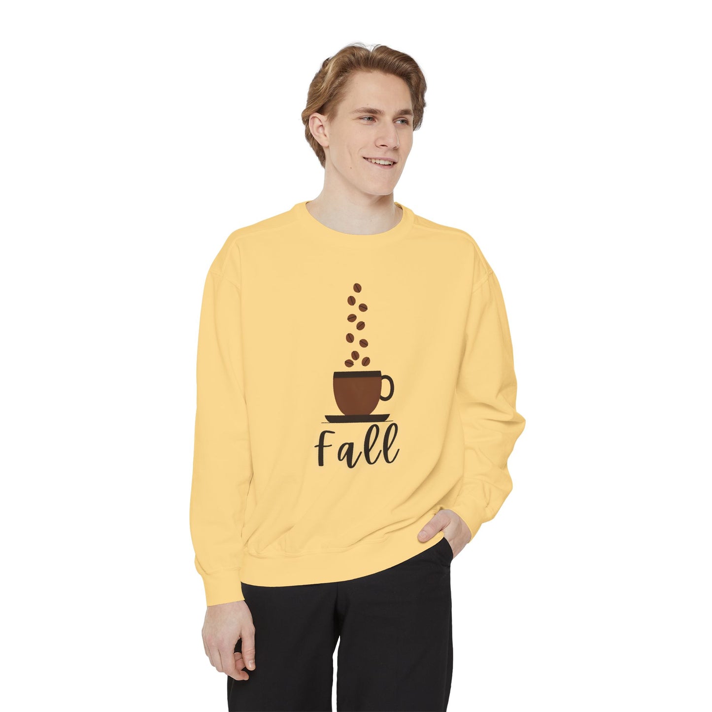 Fall Coffee Vibes Comfort Colors Sweatshirt, Cozy Sweatshirt, Trendy Fall Apparel, Gift for Coffee Lovers, Autumn Fashion