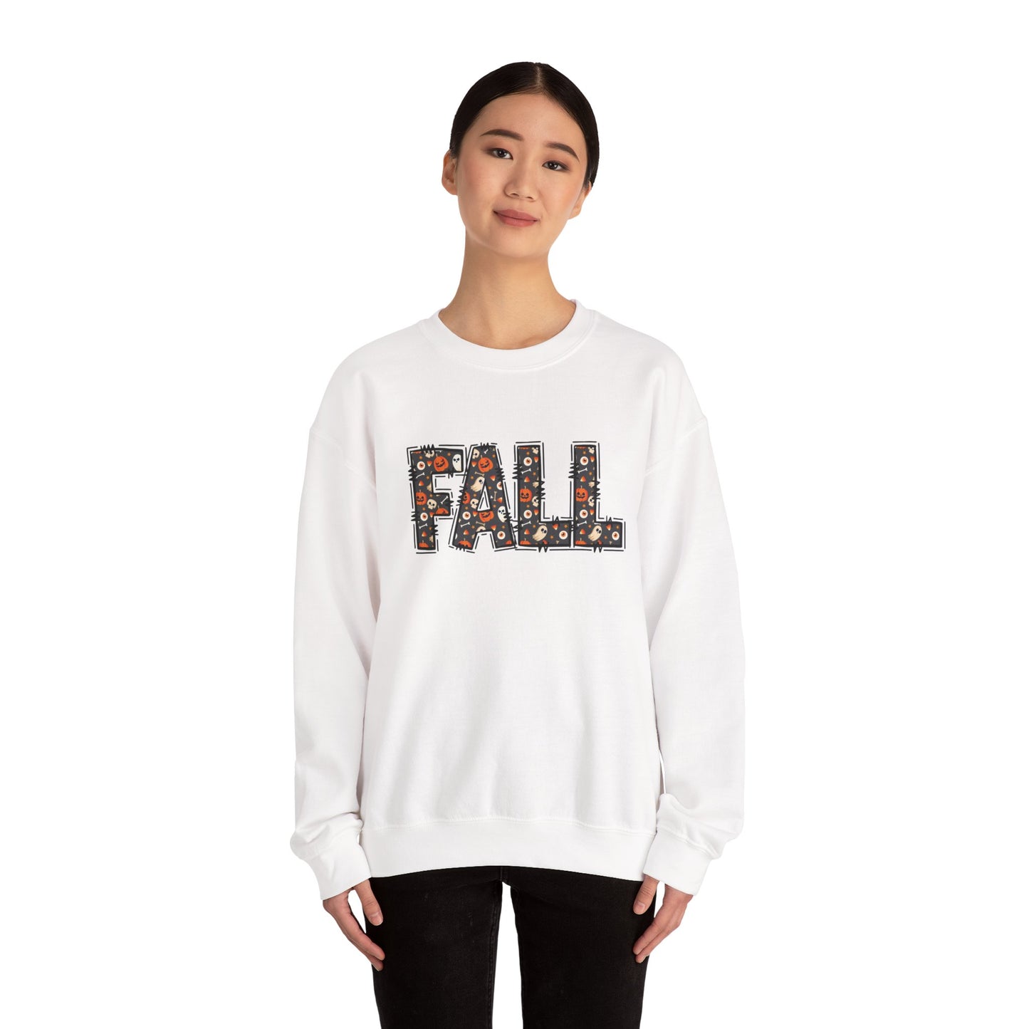 Fall Pumpkin Sweatshirt for Halloween October Vibes, Autumn Outfit, Gift for Her, Layering Piece, Casual Fall Style