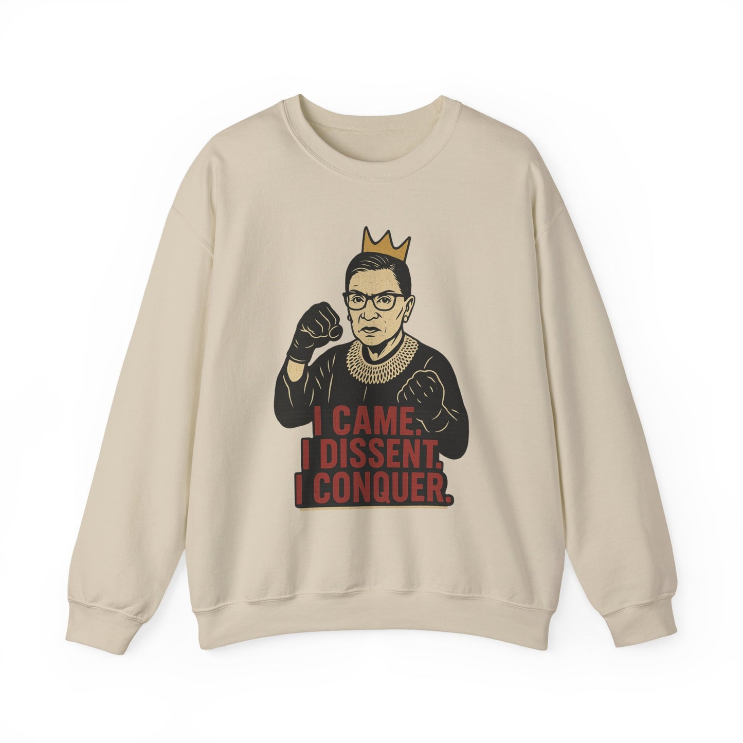RBG Inspired Crewneck Sweatshirt, Gift for Activists, Cozy Apparel, Dissent Quote Pullover, Statement Sweatshirt