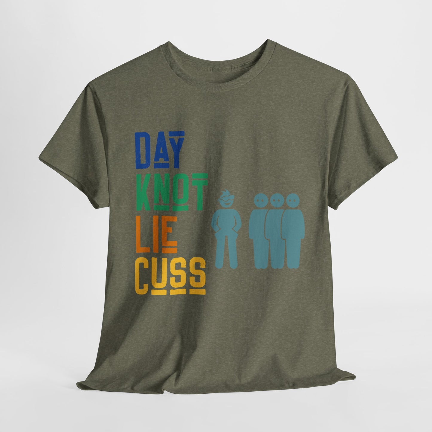 Day Knot Lie Cuss Men's Organic Graphic Tee - Unisex Hip Hop Inspired Ribbed Neck T-Shirt