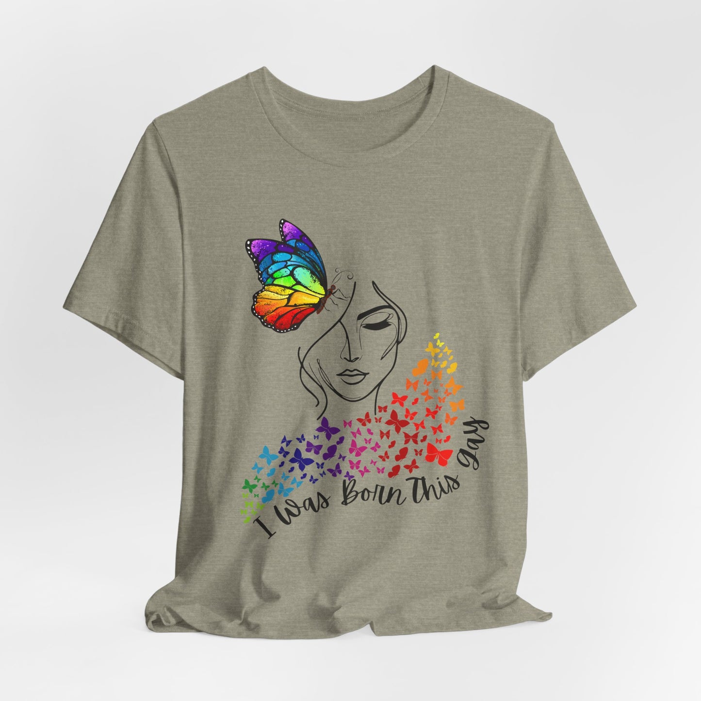 Butterfly Graphic Tee, LGBTQ T-Shirt, Equality Apparel, Colorful Butterfly Shirt, Casual Summer Wear