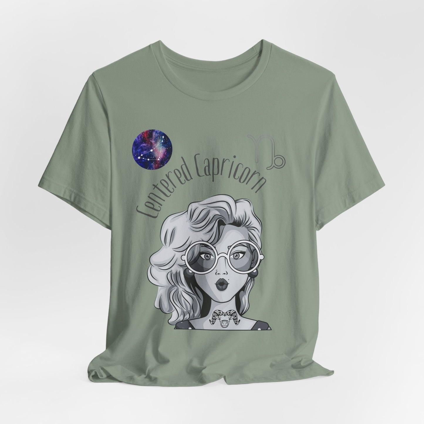 Capricorn Zodiac Short Sleeve T-Shirt | Astrological Gift, Horoscope Tee