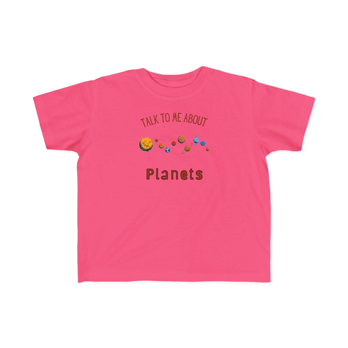 Toddler Planet Talk Tee, Kids Astronomy Shirt, Science Top, Cosmic Educational Toddler Tee, Gift for Space Lovers