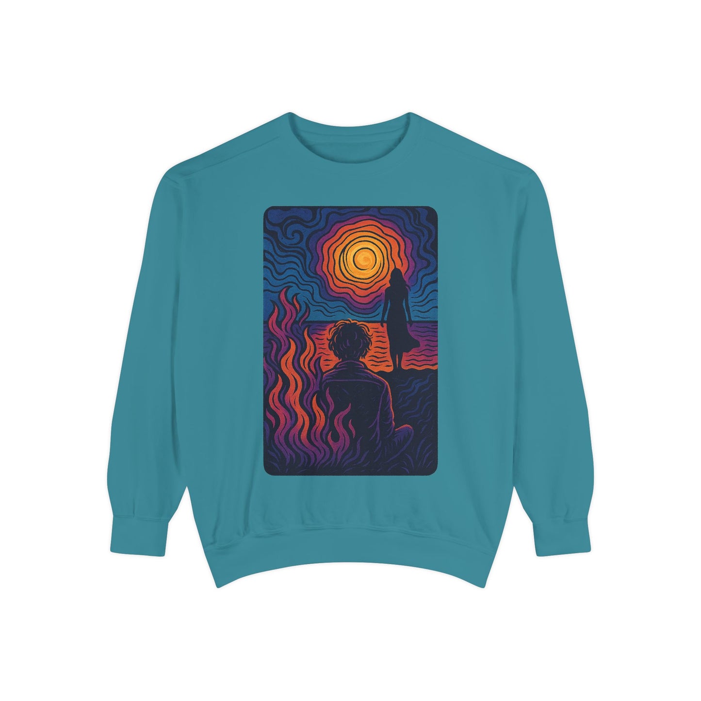 Unisex Garment-Dyed Song Lyric Sweatshirt, Gift for Music Lover, No Sunshine