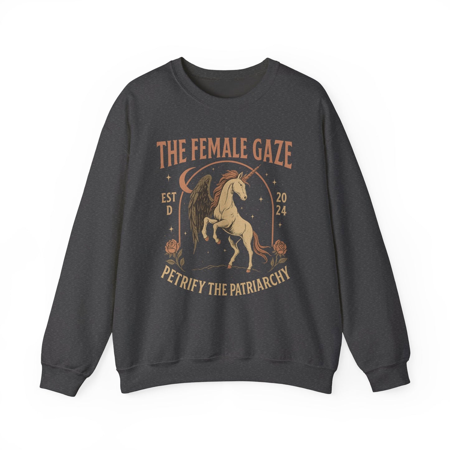 Unicorn Sweatshirt | Feminist Gift, Cozy Crewneck sweater, Medusa Unicorn Fantasy Fashion