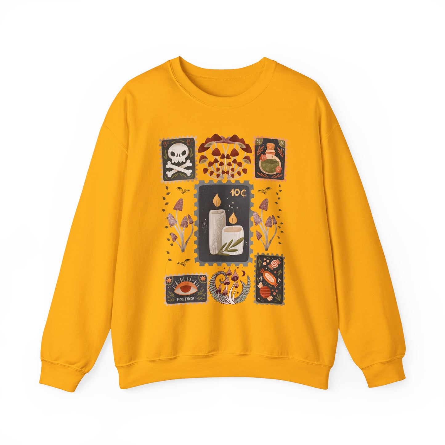 Vintage-Inspired Sweatshirt with Nature and Mystic Elements, Cozy Sweater for Fall, Halloween Gift, Unique Design