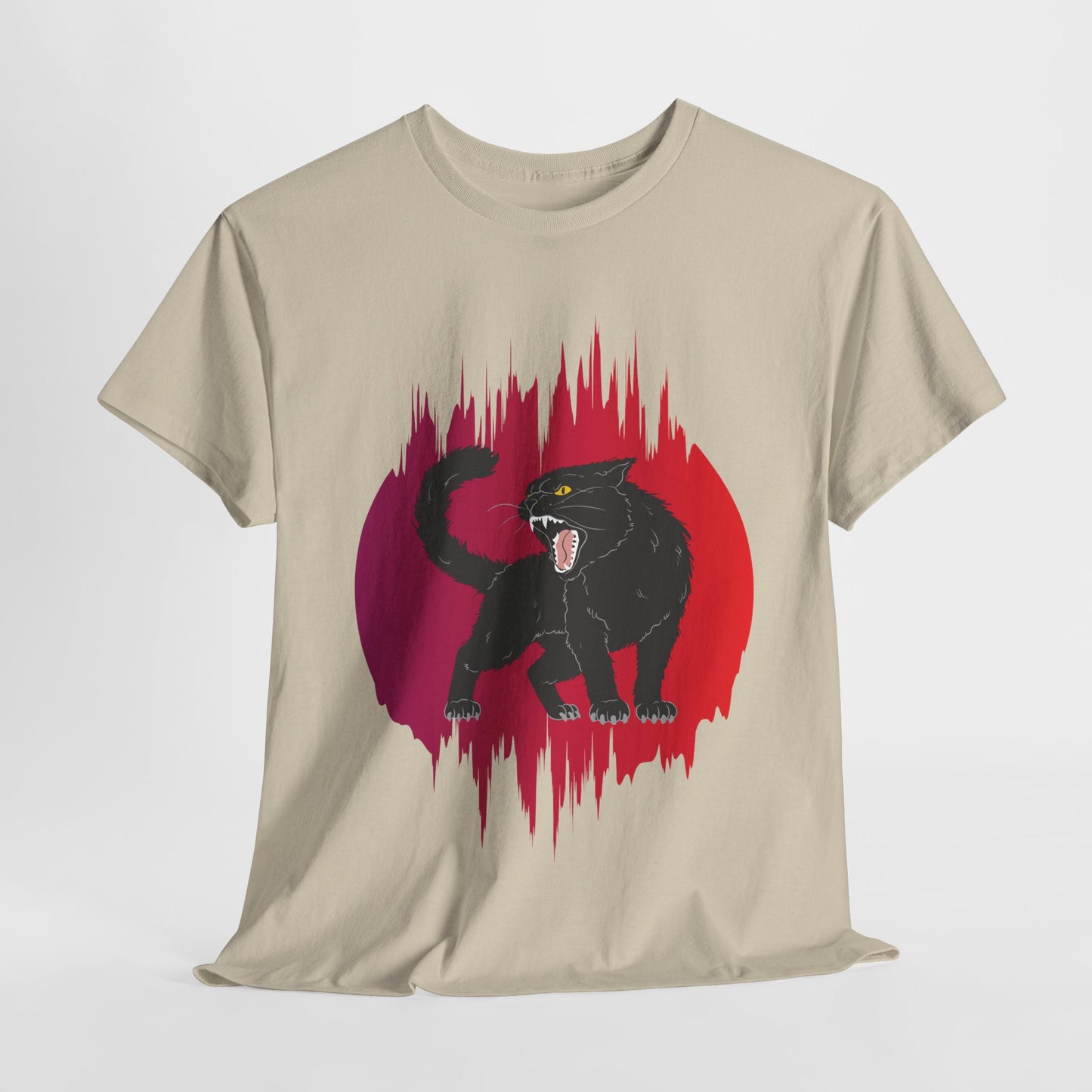 Hissing Black Cat Tee, Halloween Tshirt, for Cat Lovers