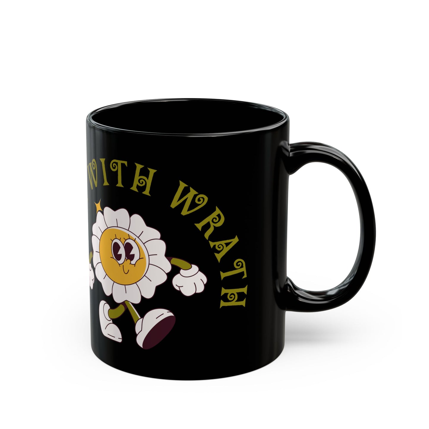 Sarcastic Floral Wrath Coffee Mug: Grumpy Person's Funny Coffee Cup with Dark Humor