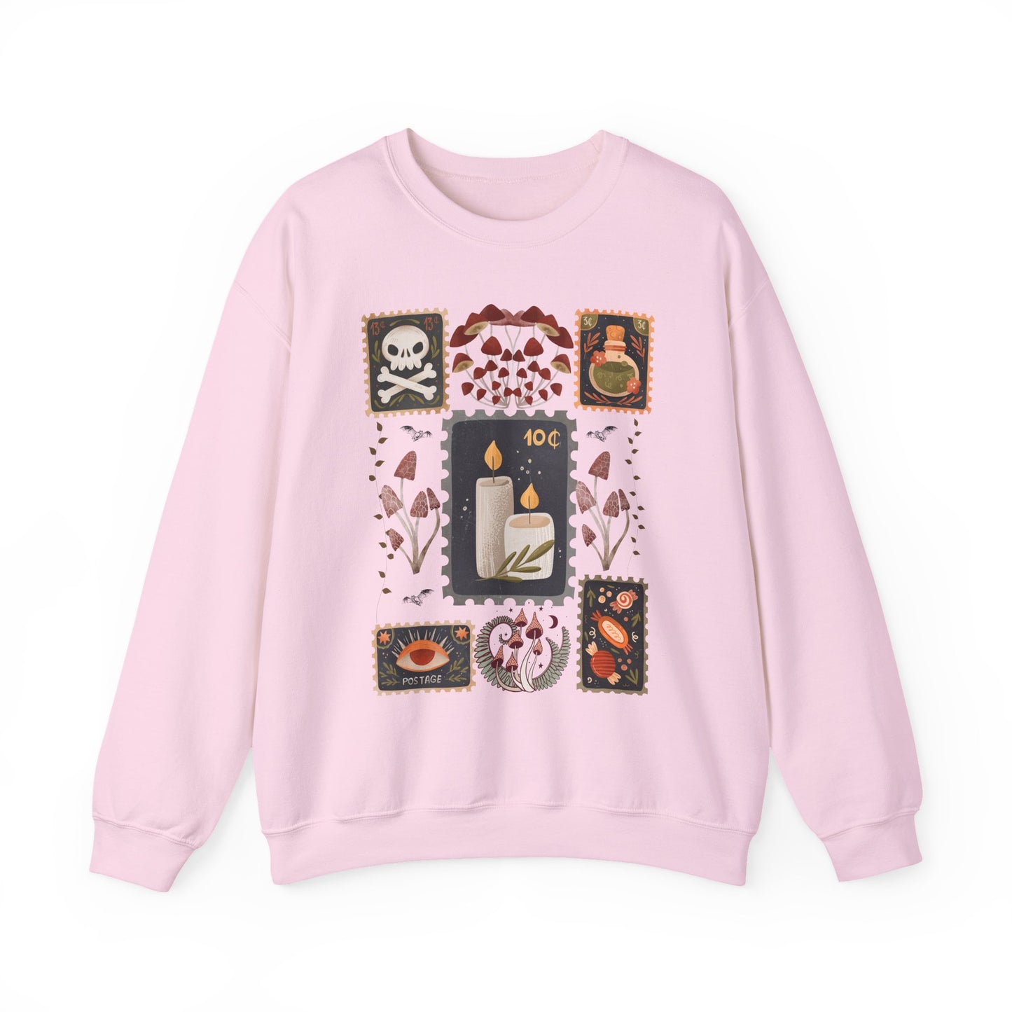 Vintage-Inspired Sweatshirt with Nature and Mystic Elements, Cozy Sweater for Fall, Halloween Gift, Unique Design