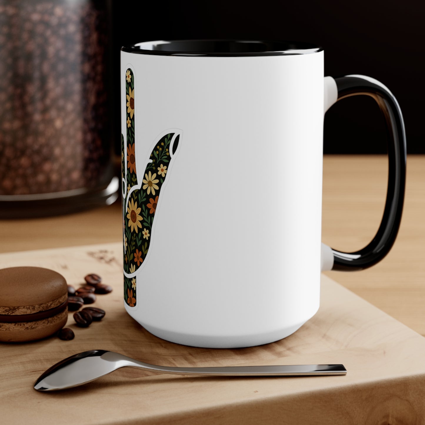 Floral ASL Symbol Mug β Sign with Style
