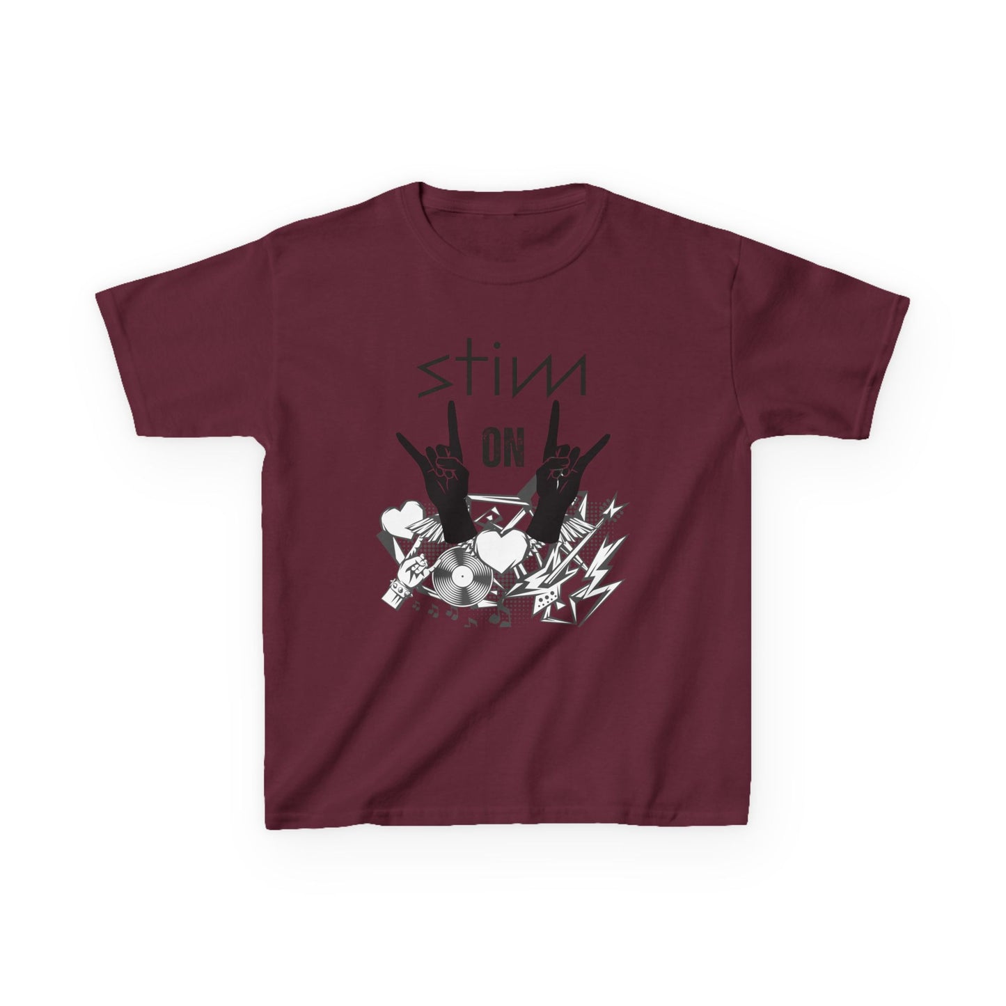 Kids Stim On Rock n Roll Heavy Cotton Tee