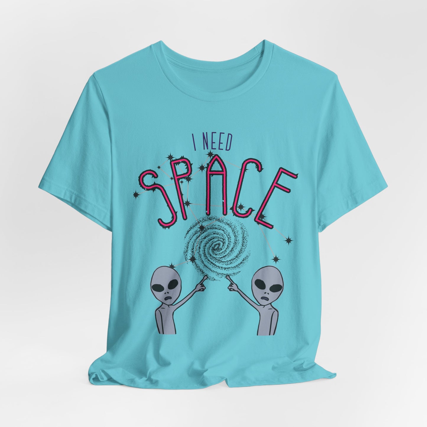 I Need Space Alien Tees, ABA RBT Tee, Casual Wear, Gift for Space Lovers, Alien Merchandise, Fun Tee for Friends