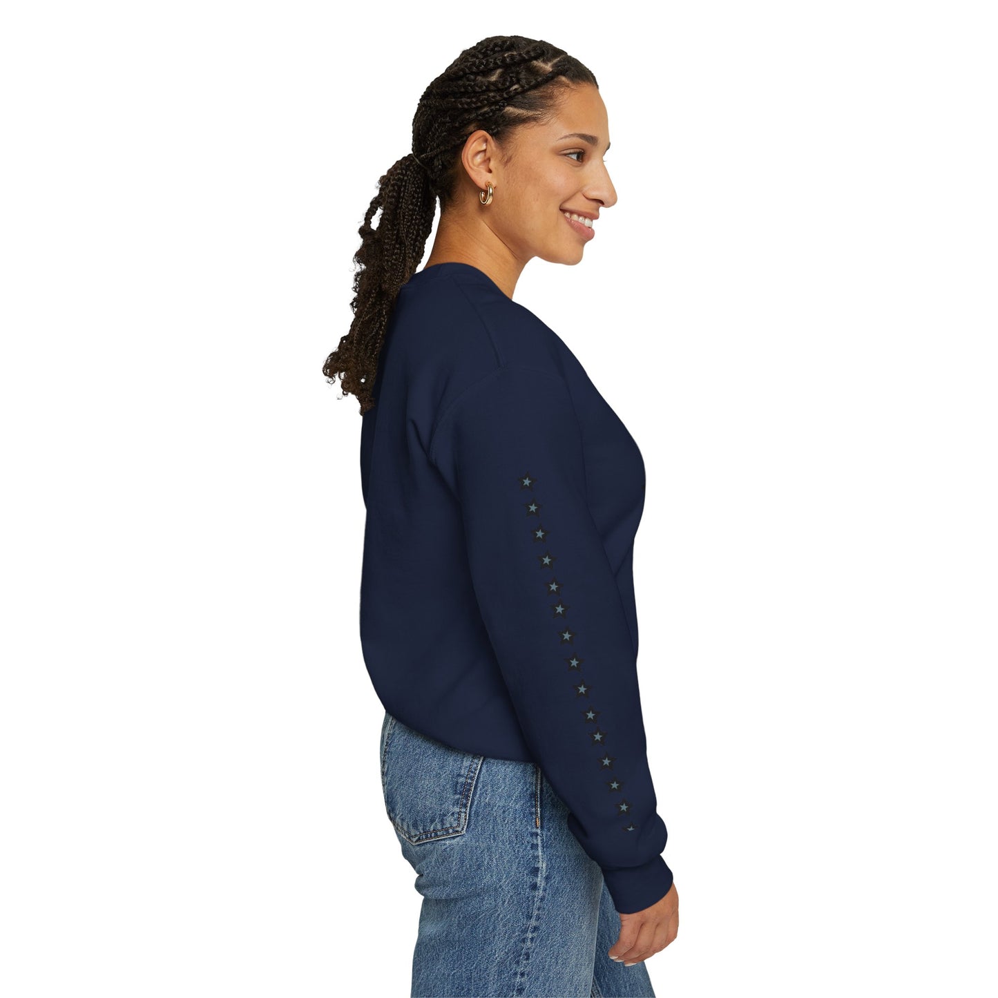 Starry Print Unisex Sweatshirt, Comfy Crewneck, Casual Wear, Gift for Her/Him, Star Lover Apparel