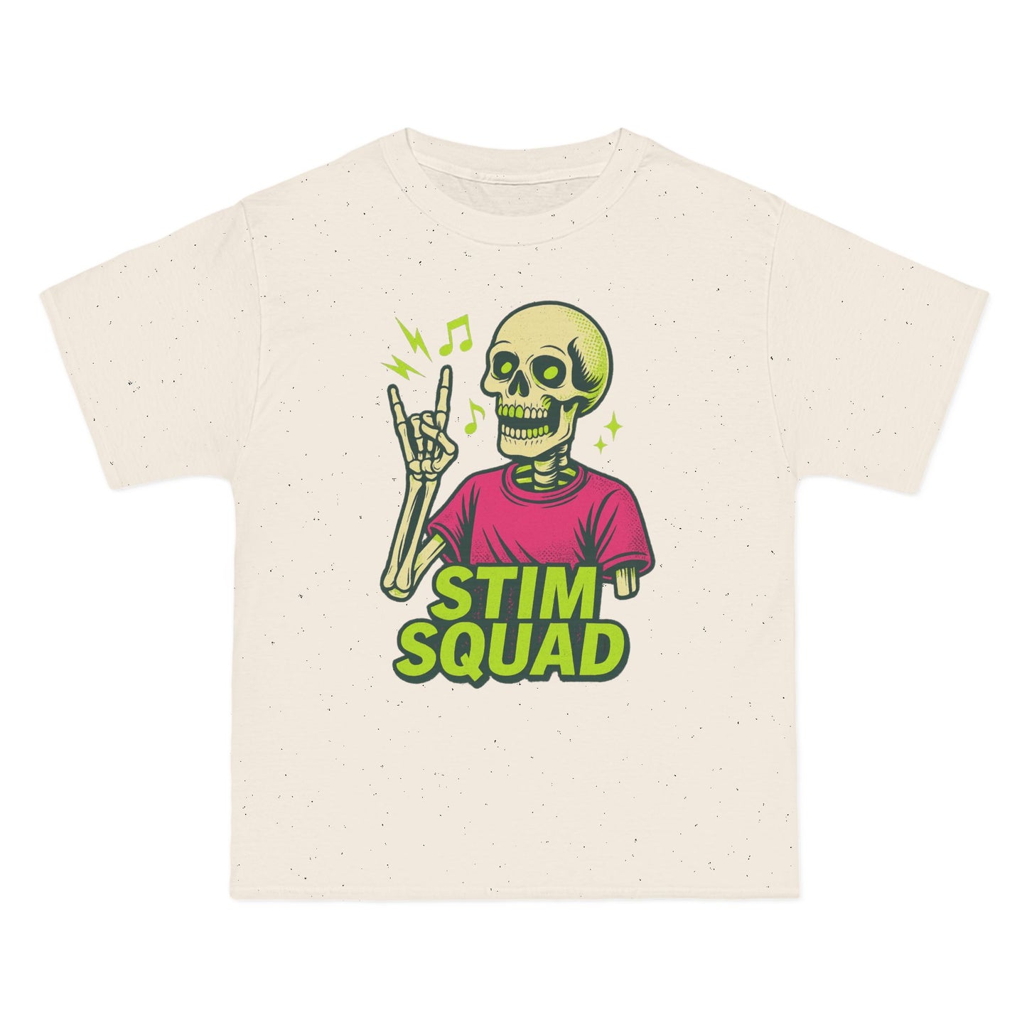 Skeleton Rocker T-Shirt, Fun Graphic Shirt, Stim Squad Tee, Quirky Casual Wear, Halloween Outfit, Music Lover Gift
