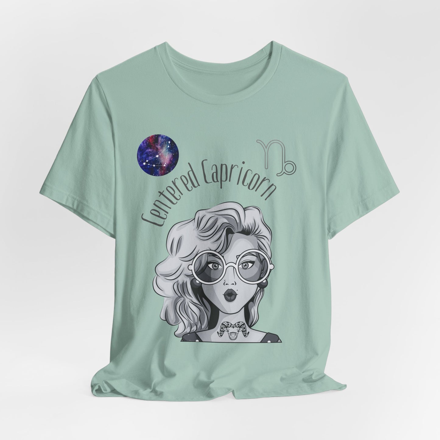 Capricorn Zodiac Short Sleeve T-Shirt | Astrological Gift, Horoscope Tee