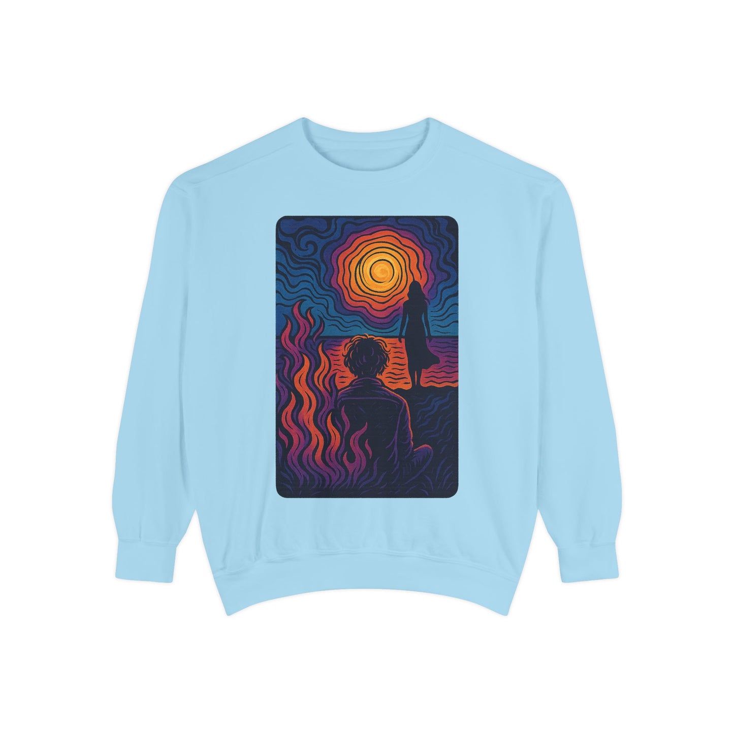 Unisex Garment-Dyed Song Lyric Sweatshirt, Gift for Music Lover, No Sunshine