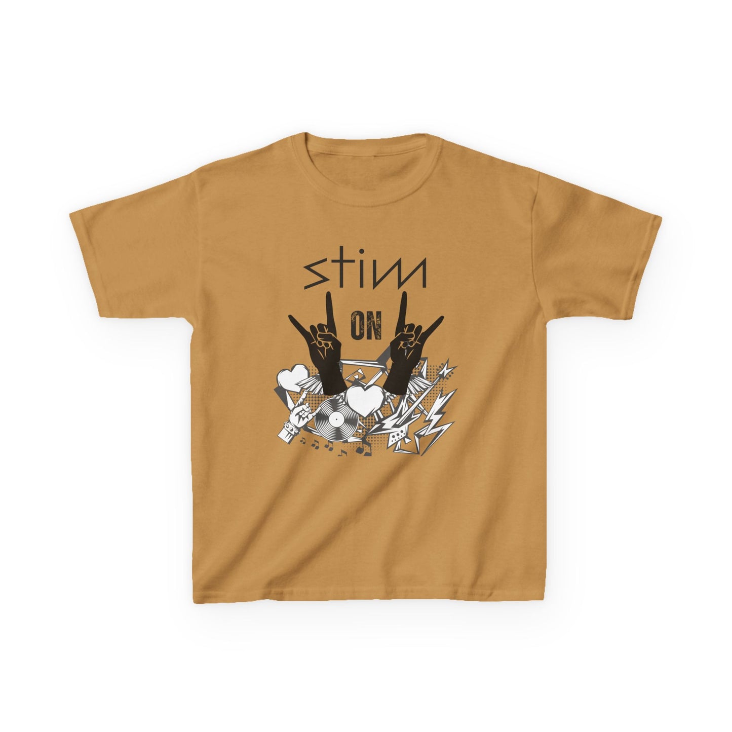 Kids Stim On Rock n Roll Heavy Cotton Tee