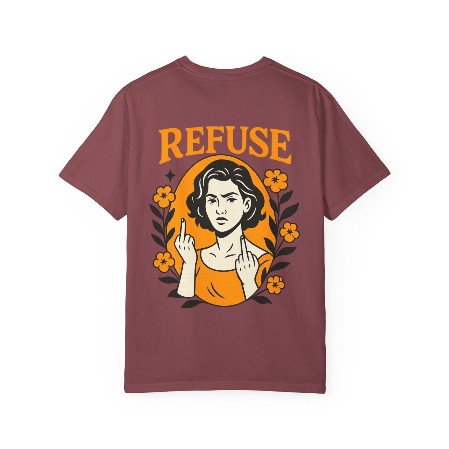 Trendy Graphic Tee for Bold Statement, Lemon & Refusal Design, Unisex Casual Wear, Gift for Friends, Streetwear Style