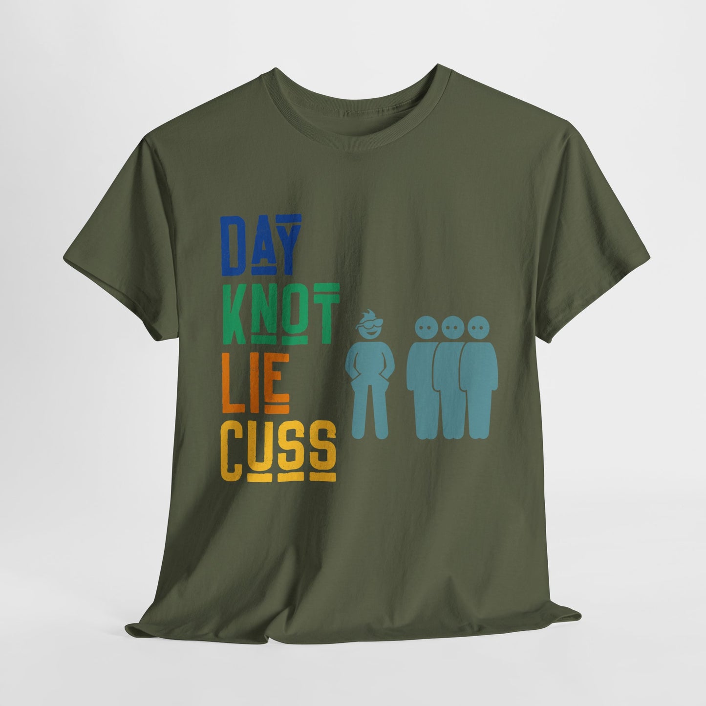 Day Knot Lie Cuss Men's Organic Graphic Tee - Unisex Hip Hop Inspired Ribbed Neck T-Shirt