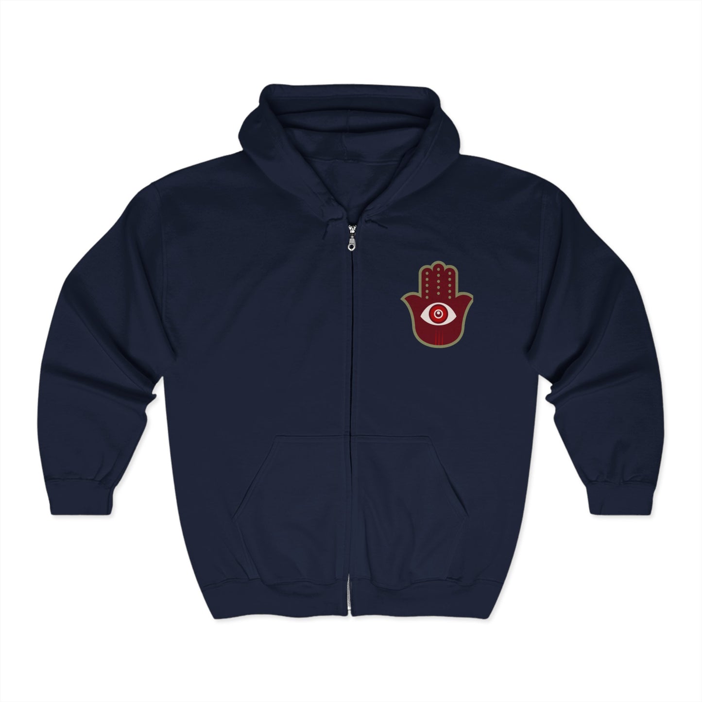Evil Eye Zip Hoodie, Trendy Sweatshirt for Spiritual Vibes, Stylish Protection & Spiritual Streetwear