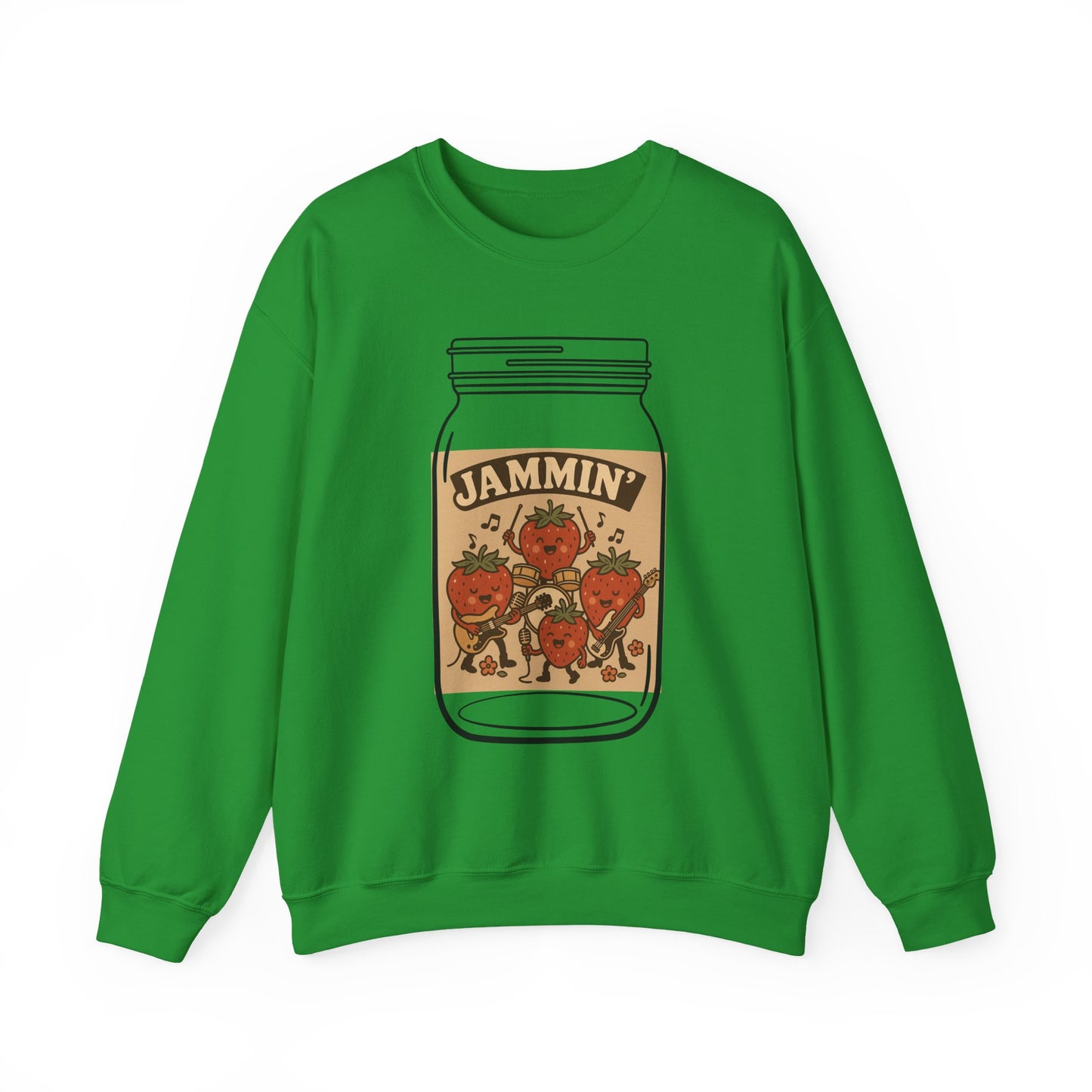 Strawberry Jam Band Sweatshirt - Musician Gift, Retro Rock Music Apparel for Jammers