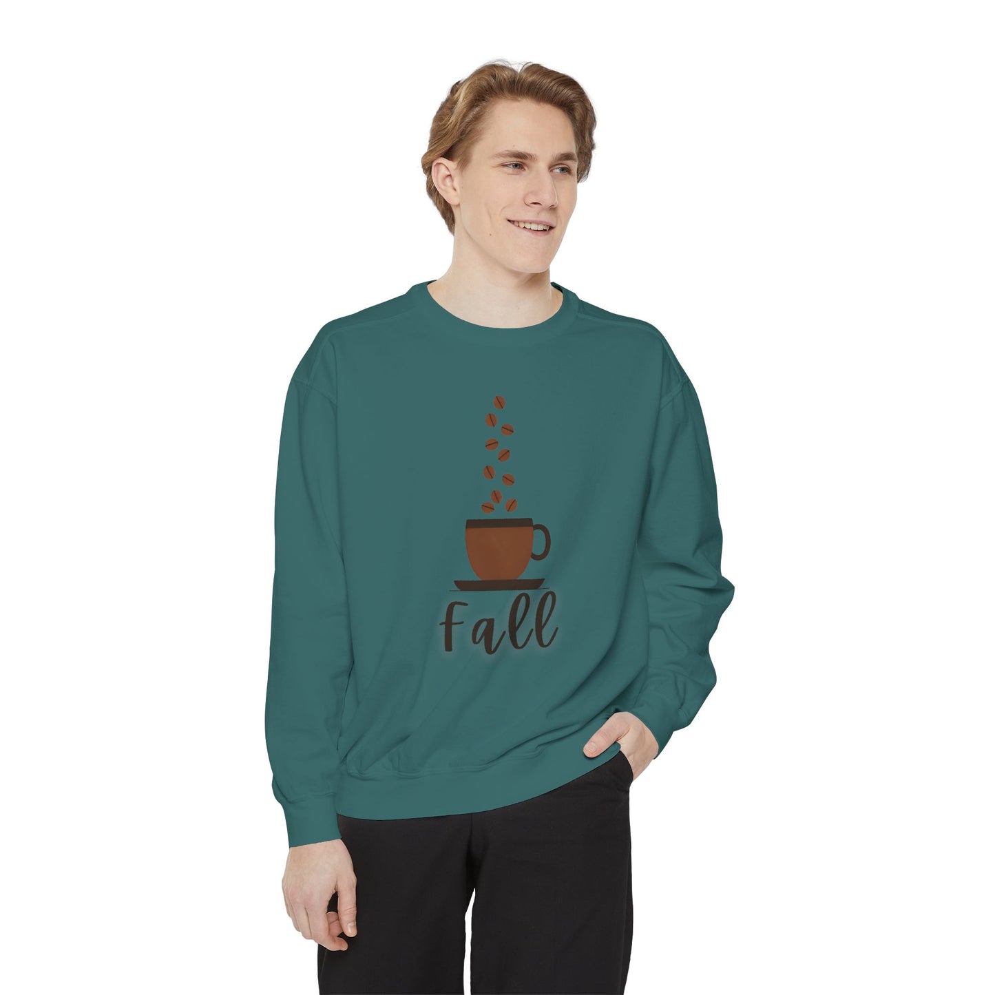 Fall Coffee Vibes Comfort Colors Sweatshirt, Cozy Sweatshirt, Trendy Fall Apparel, Gift for Coffee Lovers, Autumn Fashion