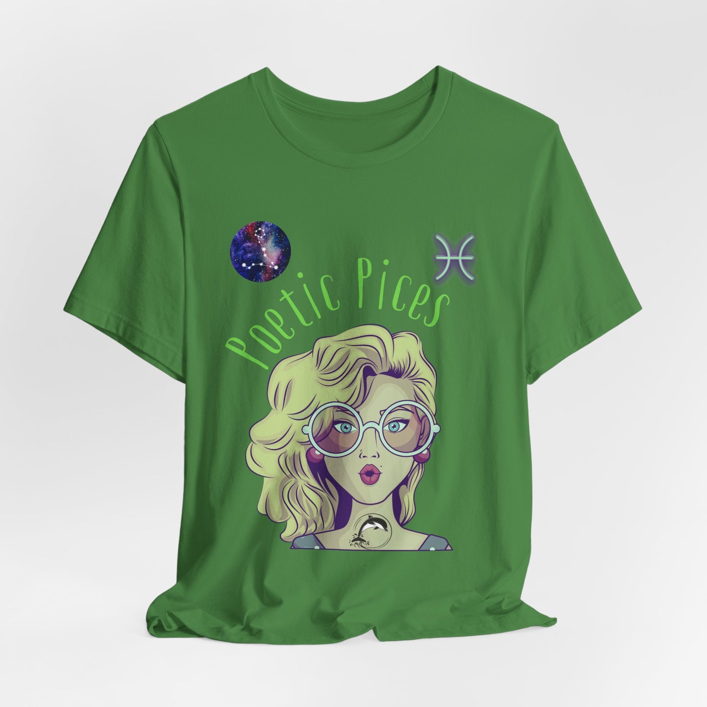Pisces Zodiac Short Sleeve T-Shirt: Celestial Astrology Gift for Women