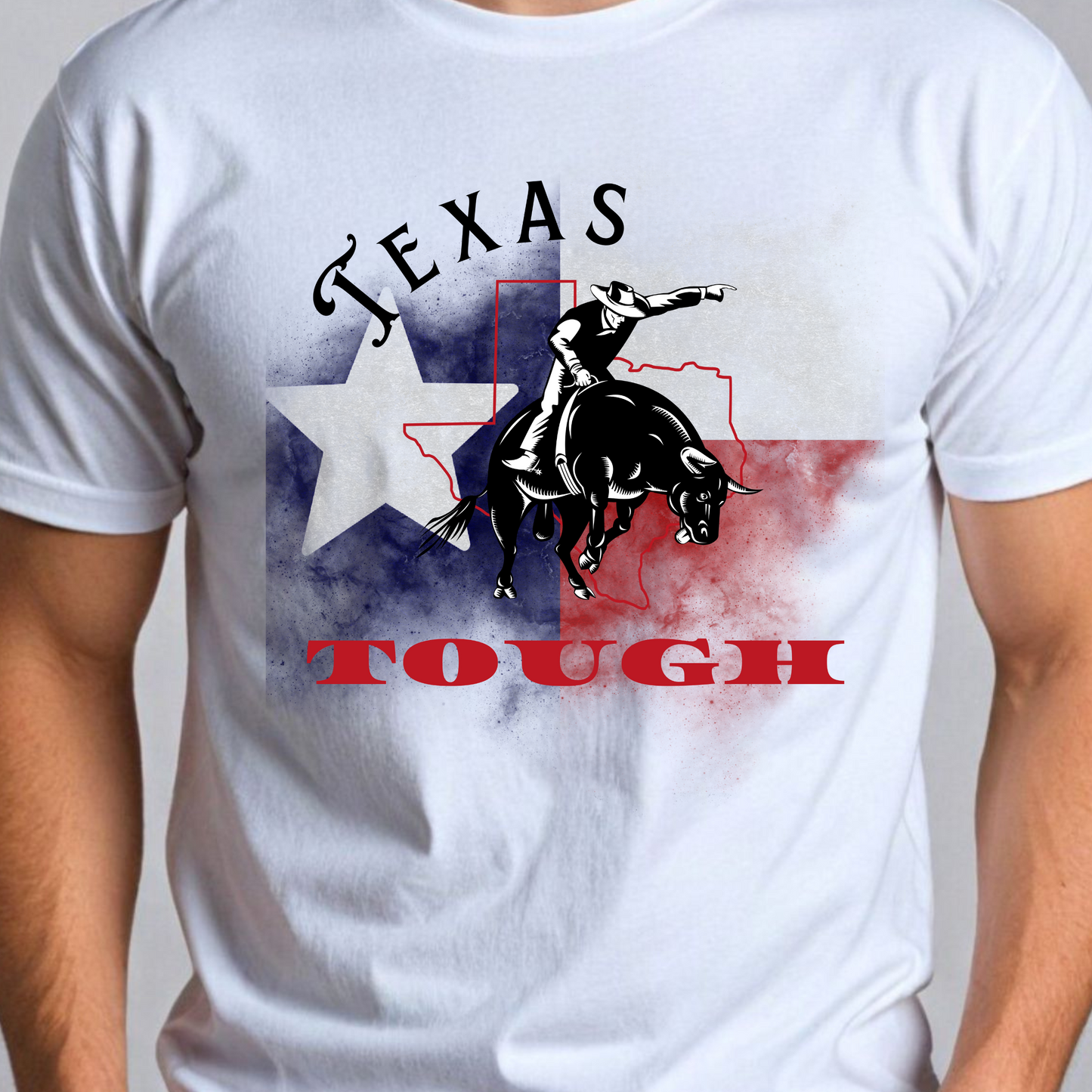 Texas Tough T Shirt, Rodeo Shirt, Western Bull Rider Tee, Cowboy Gift, Country Music, Texas Pride T-Shirt