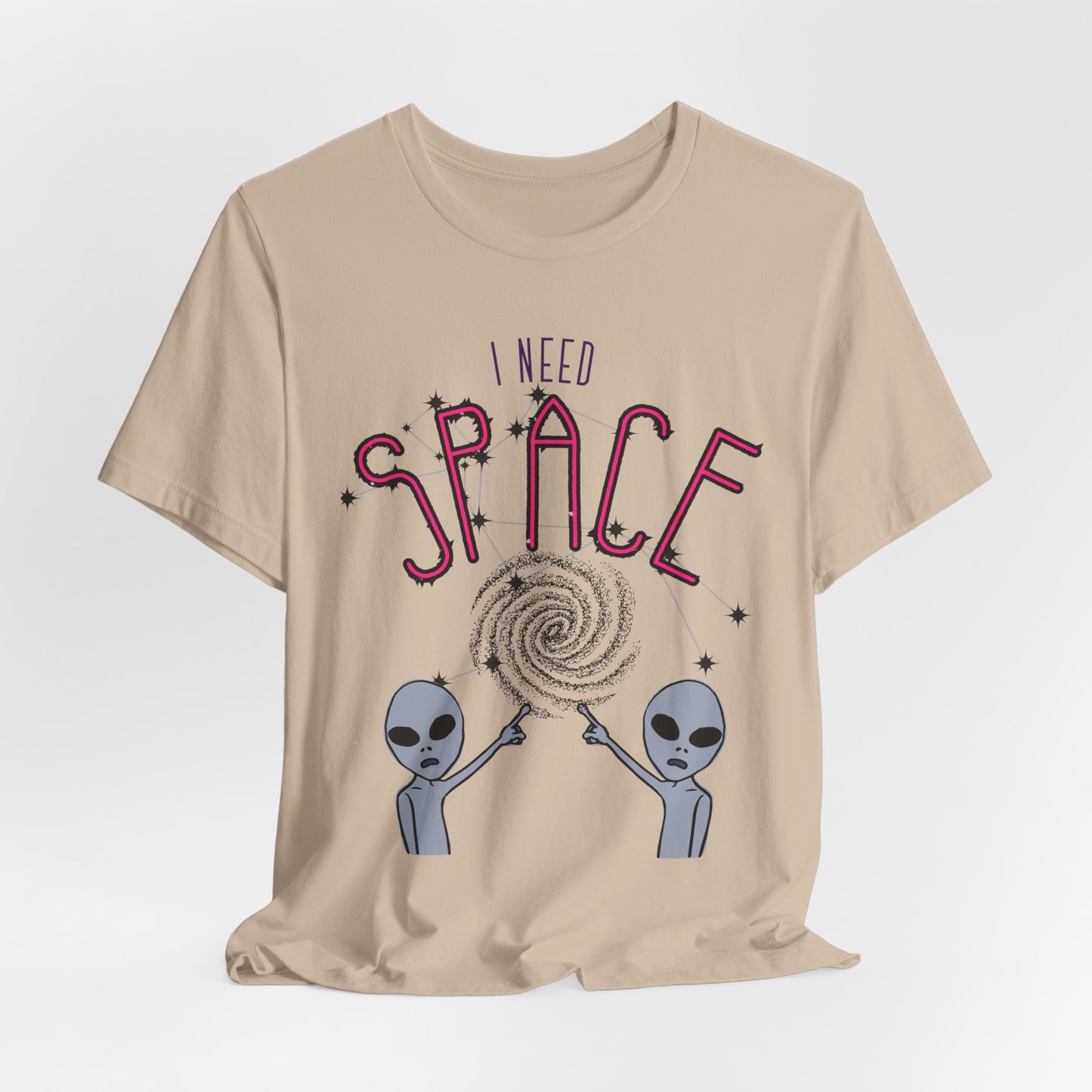 I Need Space Alien Tees, ABA RBT Tee, Casual Wear, Gift for Space Lovers, Alien Merchandise, Fun Tee for Friends